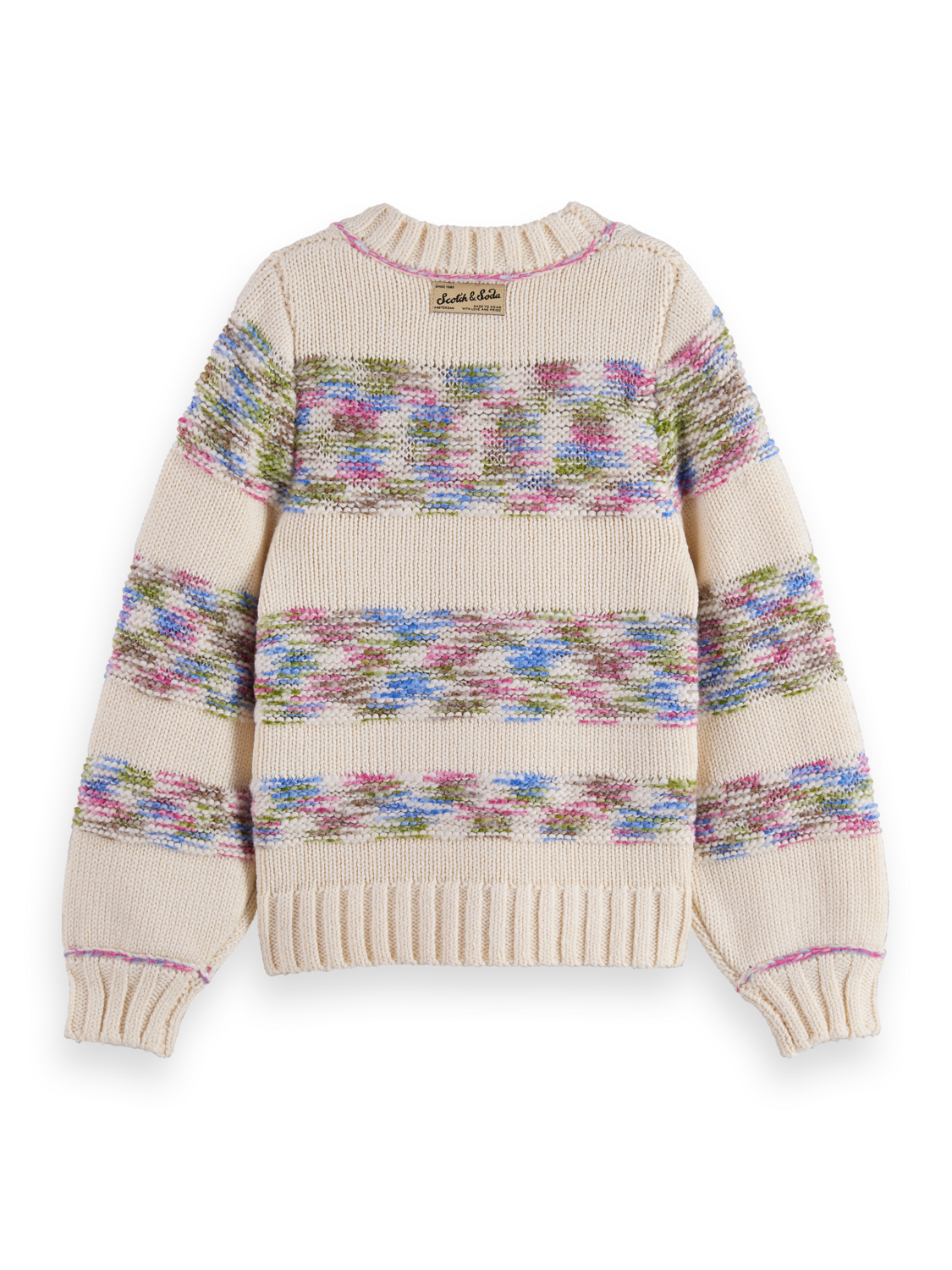Scotch & Soda Multi Colored Rainbow Yarn Pullover