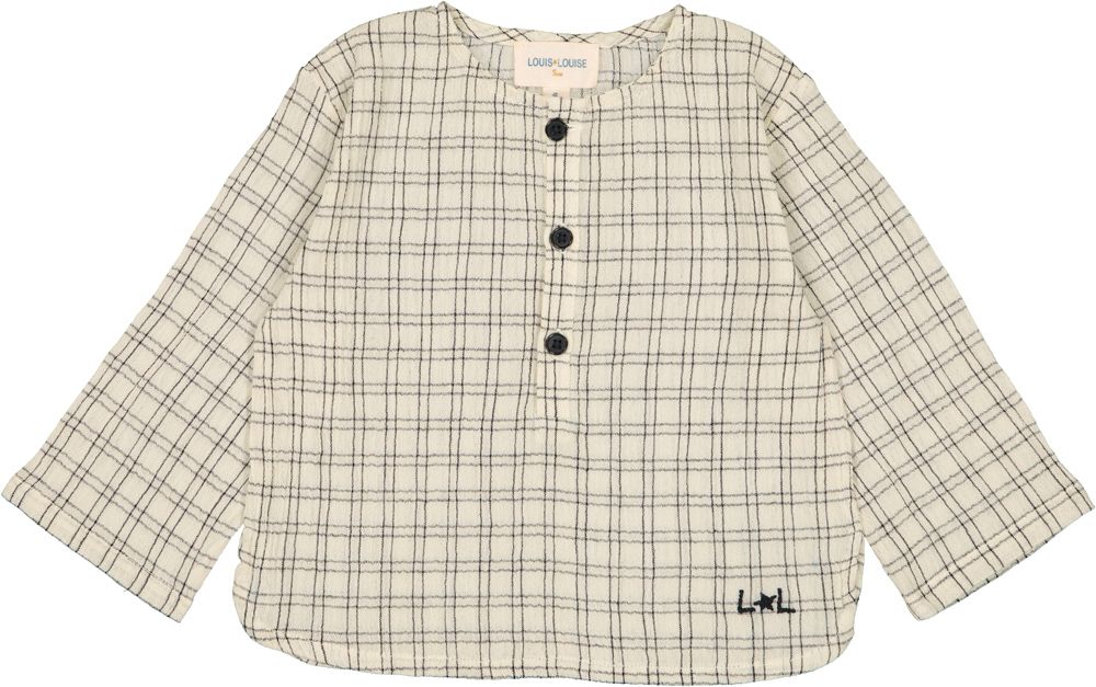 Oncle cream check shirt by Louis Louise