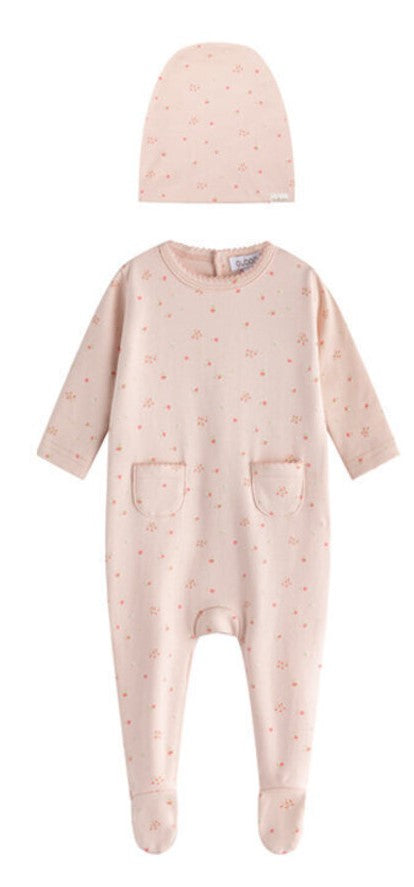 Oubon Carasoul Footie & Hat - Pink Oubon Carasoul Footie & Hat - Pink