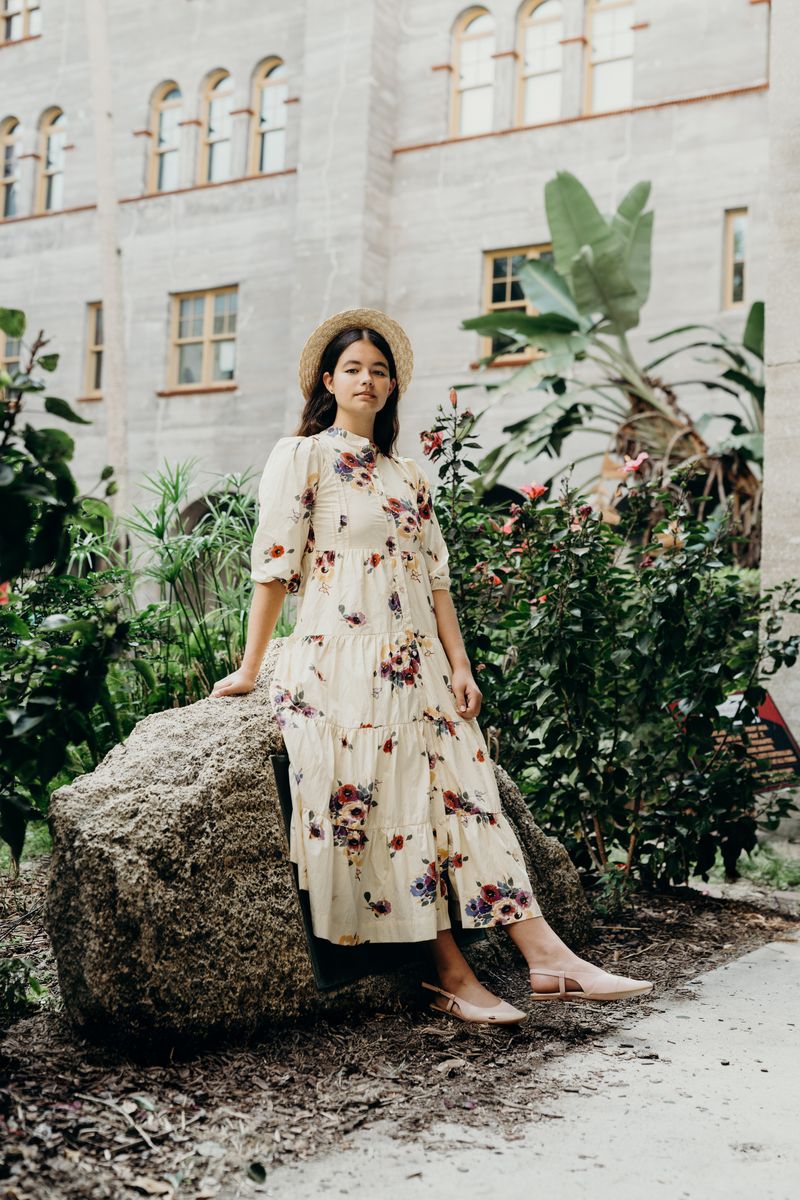 marigold dress Esther Gown savvy girl ALMA Midi Dress - marigold