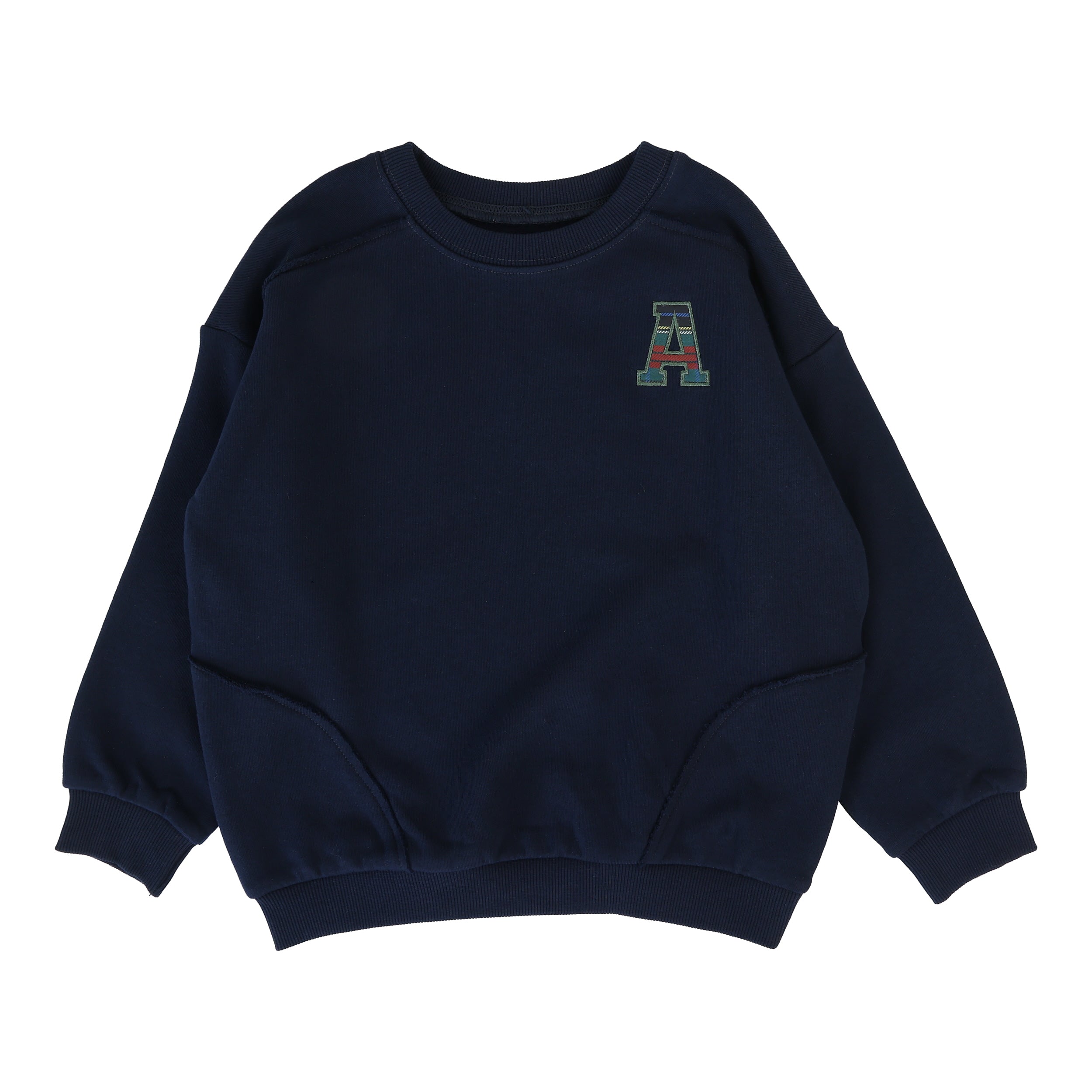 Lil Legs Plaid applique A sweatshirt