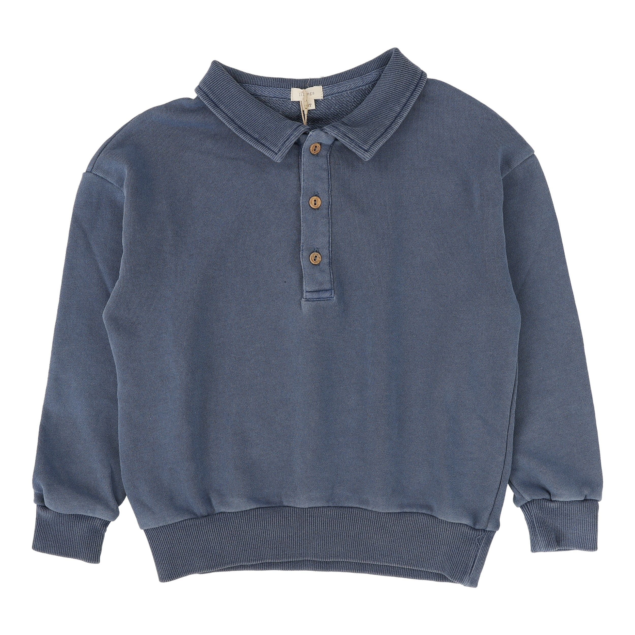 Lil Legs Blue wash sweatshirt polo