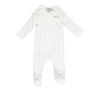 Gentle White Wrap Footie with Hat by MarMar