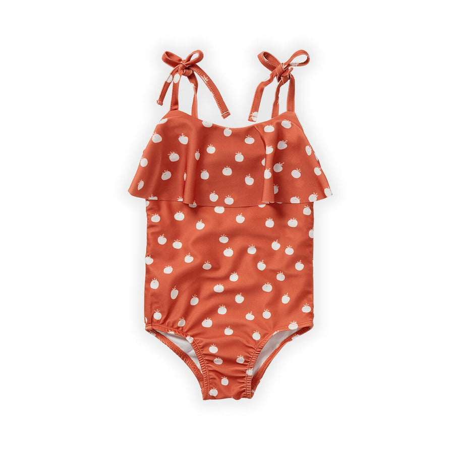 Tomato print bathing suit by Sproet & Sprout