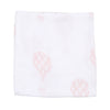 Powder pink hot air balloons swaddle by Petite Laure