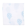 Dusty blue hot air balloons swaddle by Petite Laure