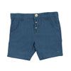 Linen blue textured shorts by Kipp