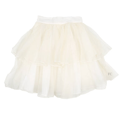 Cream Marie silk organza skirt by Petite Amalie