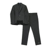 Wool Effect Charcoal Suit with Ribbing by Euro Boys - Flying Colors
