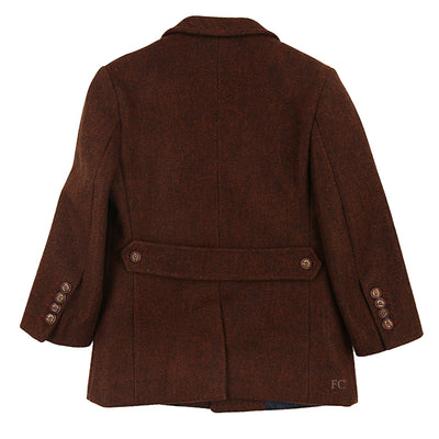 Rust Button Coat By Manuell & Frank