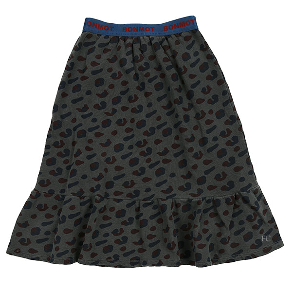 Long leopard frill skirt by Bonmot - Flying Colors