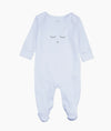 Sleeping cutie blue footie + hat by Livly