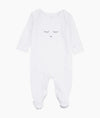 Sleeping cutie white footie + hat by Livly