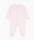 Gold dots pink footie + hat by Livly