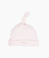 Gold dots pink footie + hat by Livly