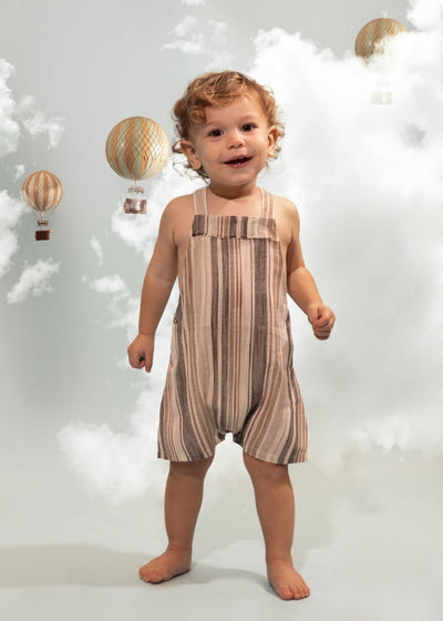 Linen stripe overall by Belati - Flying Colors