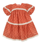 Burnt orange eyelet dress by Alitsa - Flying Colors
