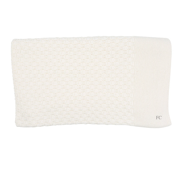 Ivory Textured blanket by Carmina