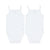 Baby Pointelle Ivory 2pk Bodysuits with Bow by Petit Clair