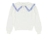 Saffron white/blue sweater by Morley
