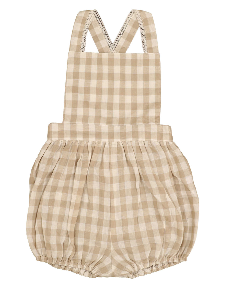 Gingham Lace Baby Romper By Belati