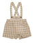 Gingham Pleated Baby Overalls By Belati