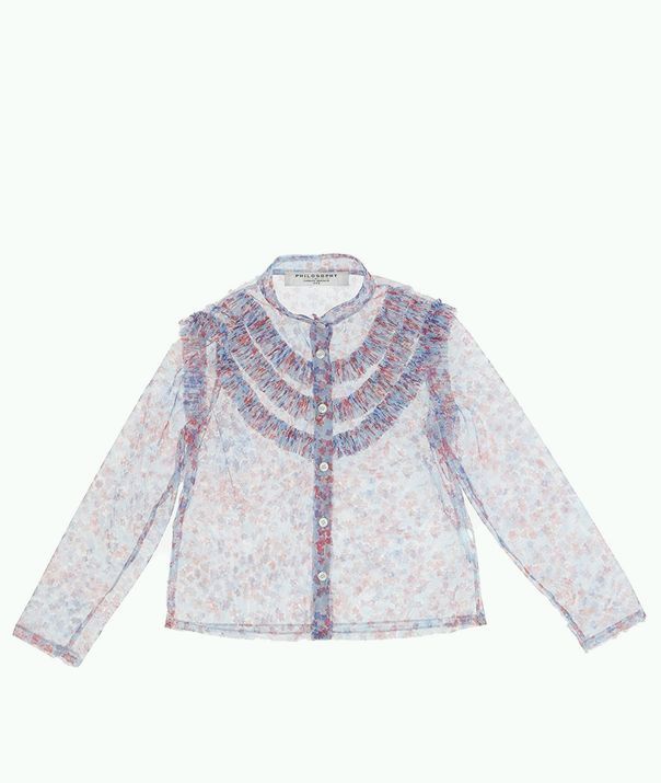 All over print blue top by Philosophy - Flying Colors