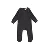 Black Velour Accent Footie By Analogie