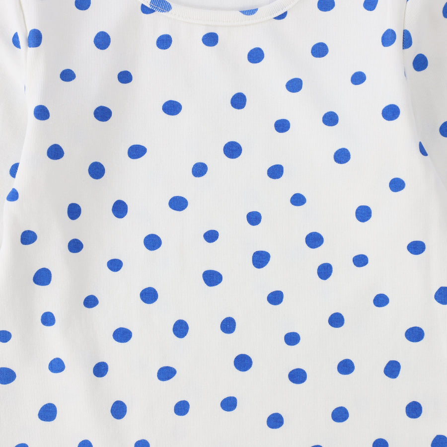 Polka dot print blue seamless tee by Bamboo