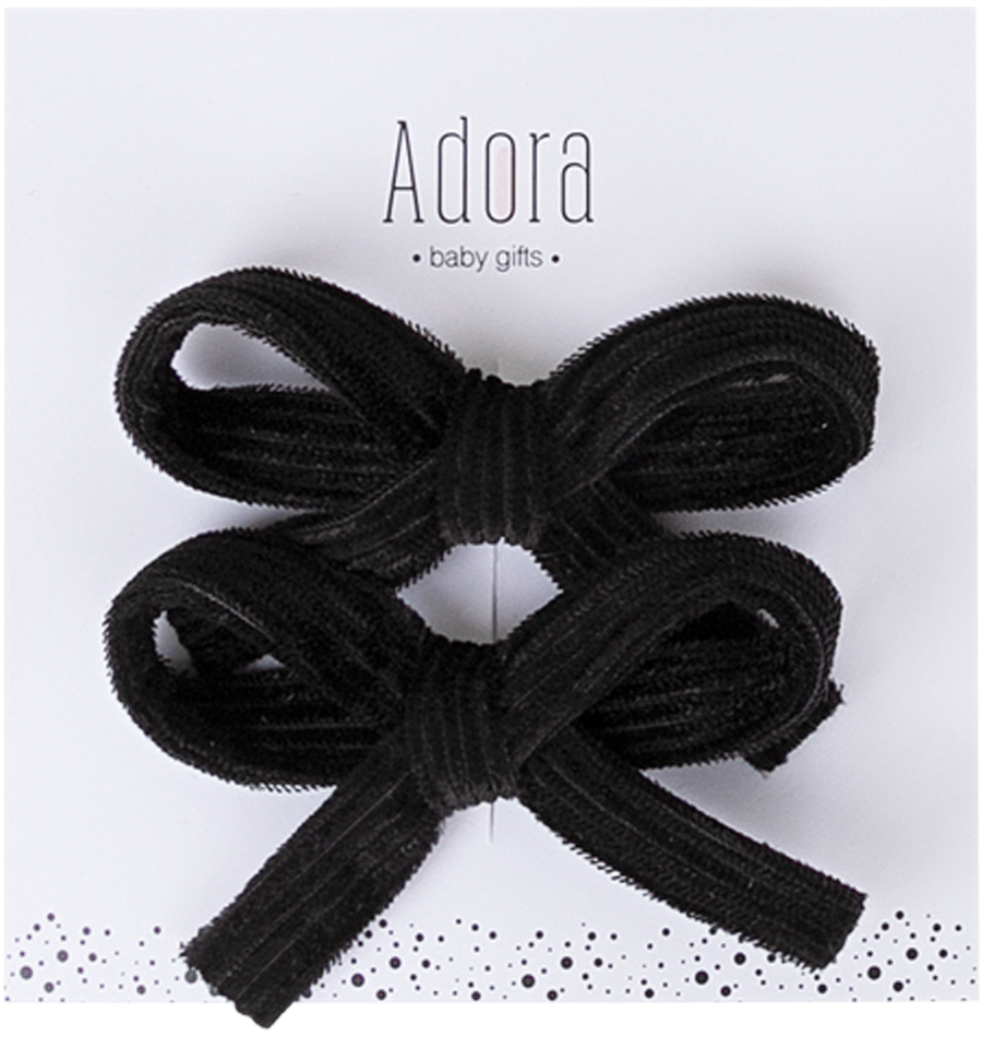 Mini Corduroy Bow Clips Set by Adora