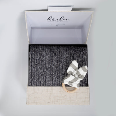 Charcoal Weave Blanket by Kidu Gifts - Flying Colors