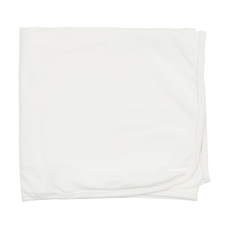 Chest embroidery white blanket by Maniere