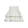 Tiered ivory milano skirt by Little Parni
