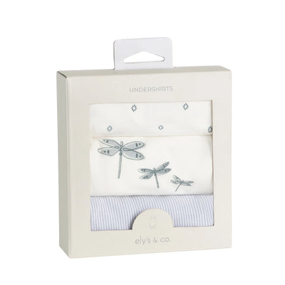 Blue Stripes, Dragonfly, Diamonds 3 pk undershirts by Ely's & Co