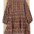 Geometric Art/Mocha Bisque Dress By LMN3 - Flying Colors