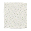 Eyelet floral blue blanket by Maniere