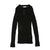 Hidden Button Black Sweater by Luna Mae