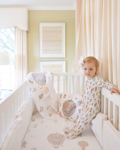 Hot Air Balloons Fitted Sheet by Atelier Choux - Flying Colors