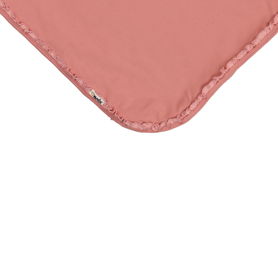 Salmon Frilled Blanket By Maniere