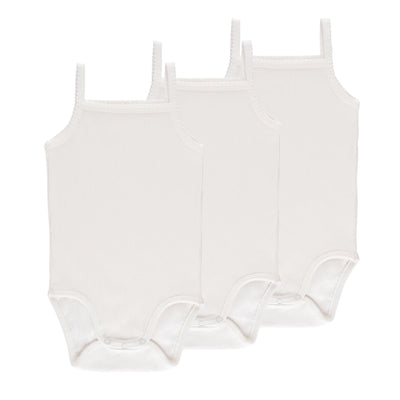 Ivory Scallop 3 pk undershirts by Ely's & Co