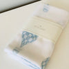 Dusty blue hot air balloons swaddle by Petite Laure