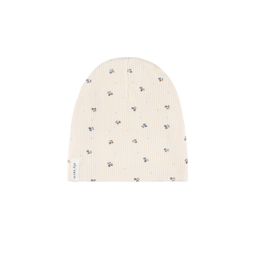 Blue/cream tulip footie + beanie by Ely's & Co