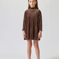 Smocked velour mink dress by Kipp - Flying Colors