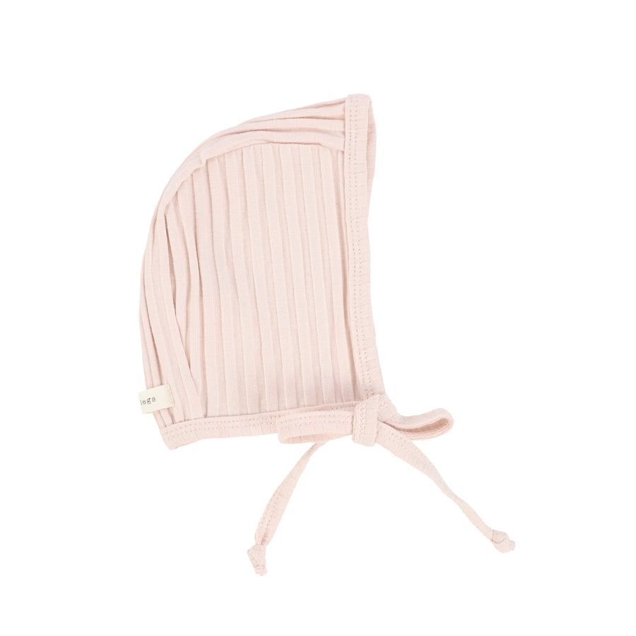 Light Pink Wide Ribbed Bonnet By Lil Leggs