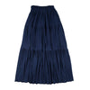 Navy ribbed tiered maxi skirt by Luna Mae