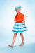 Stripe Print Light Blue Skirt by Mimisol
