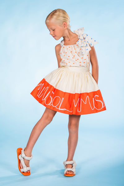 Orange Hem Skirt by Mimisol