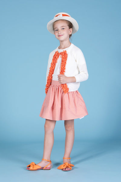 Orange Gingham skirt by Mimisol