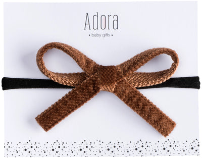 Velvet Ribbon Bow Headband by Adora (more colors)
