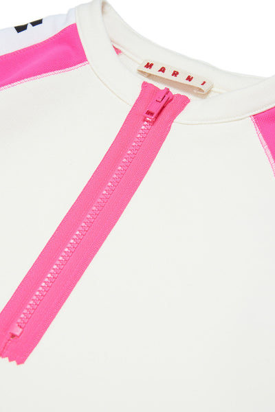 Neon pink zipper dress by Marni